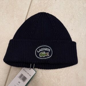Lacoste Dark Blue Knit Beanie